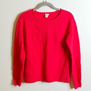 J. Crew Hot Pink Wool Blend Crew Neck Long Sleeve Sweater - Women's Medium